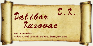 Dalibor Kusovac vizit kartica